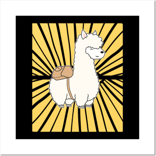 Alpaca Sun Sunset Posters and Art